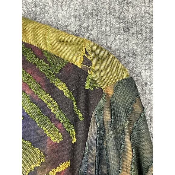 Calessa Plus Size 3X Burnout Tie-Dye Knit Crew Neck 34 Sleeve Asymmetric Dipped - Picture 10 of 11